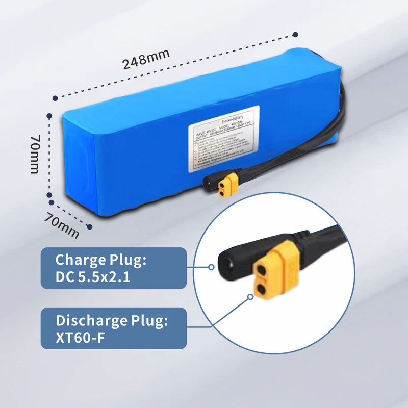 48v 10Ah 13S3P Battery XT60 For Bafang E-bike Electric Bike Scooter With BMS Charger