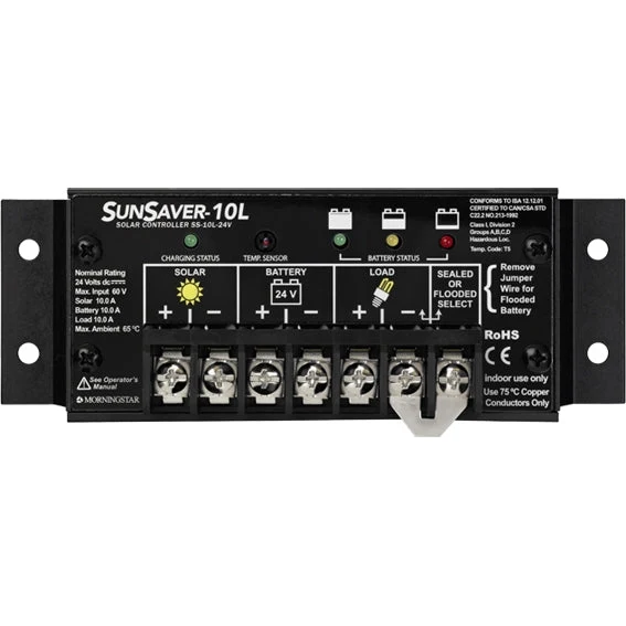 SS-10L-24V Morningstar PWM Solar Charge Controller 24V 10A LVD SunSaver