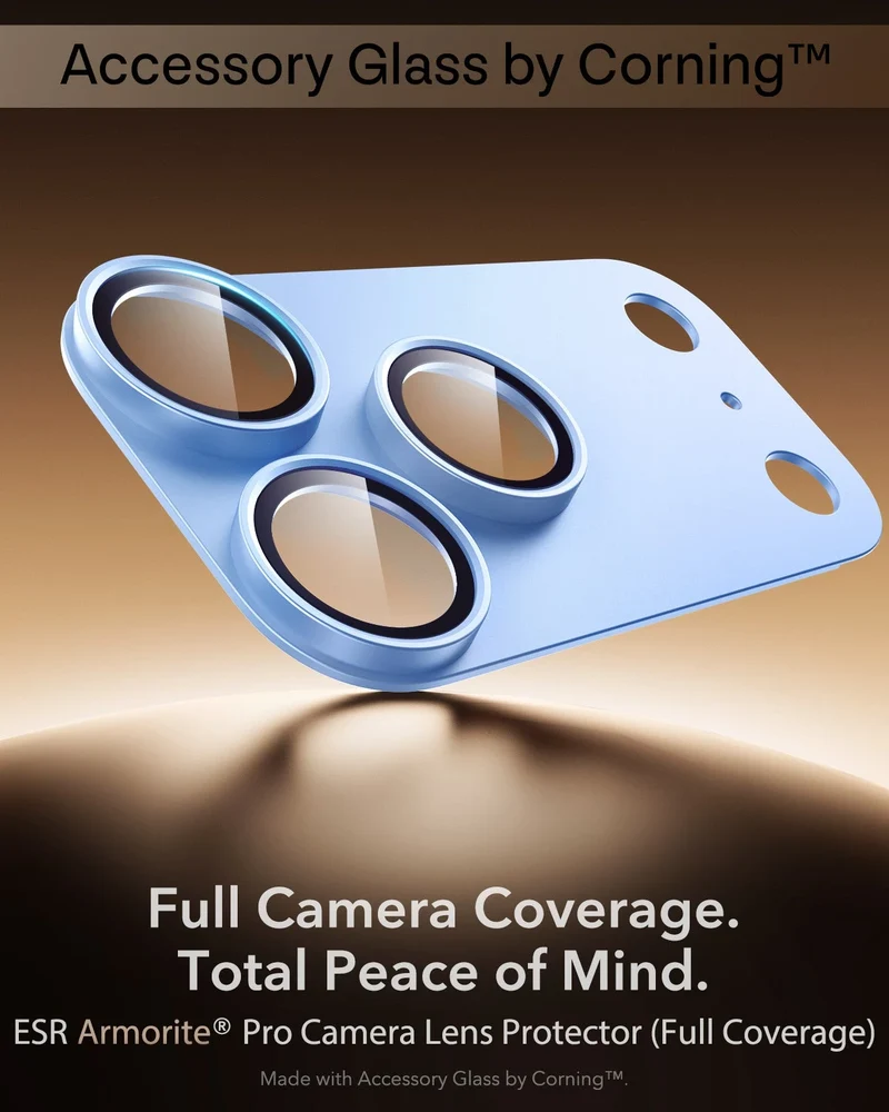 iPhone 18 Pro Max Armorite® Pro Camera Lens Protector (Full Coverage) - Misty Blue