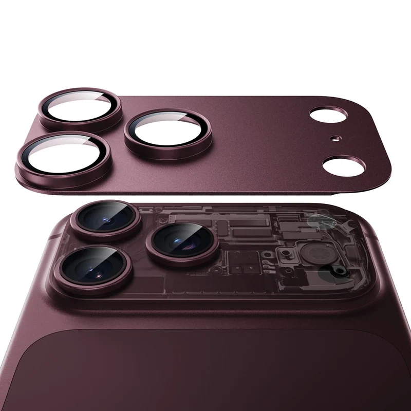 iPhone 18 Pro Max Armorite® Pro Camera Lens Protector (Full Coverage) - Deep Burgundy