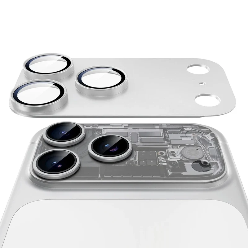 iPhone 18 Pro Armorite® Pro Camera Lens Protector (Full Coverage) - Silver