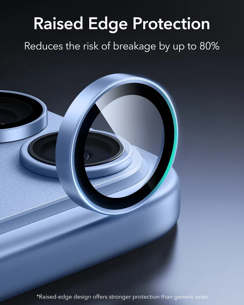 iPhone 18 Pro/Pro Max Armorite® Camera Lens Protector - Misty Blue