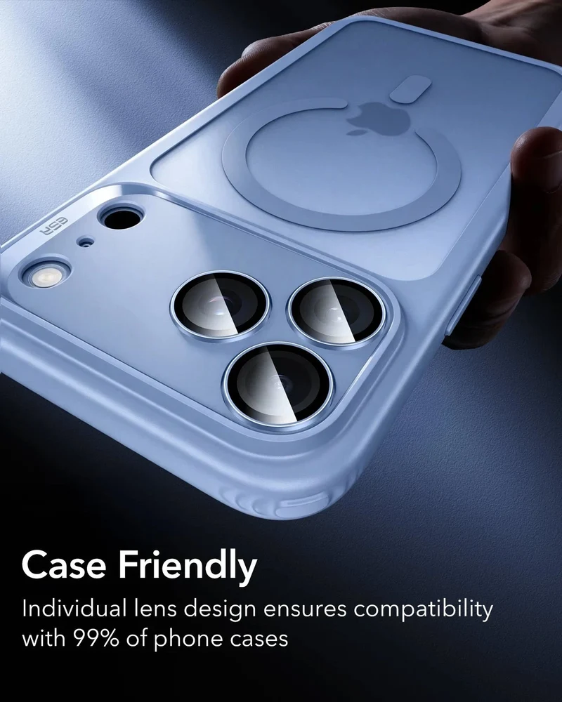 iPhone 18 Pro/Pro Max Armorite® Camera Lens Protector - Misty Blue