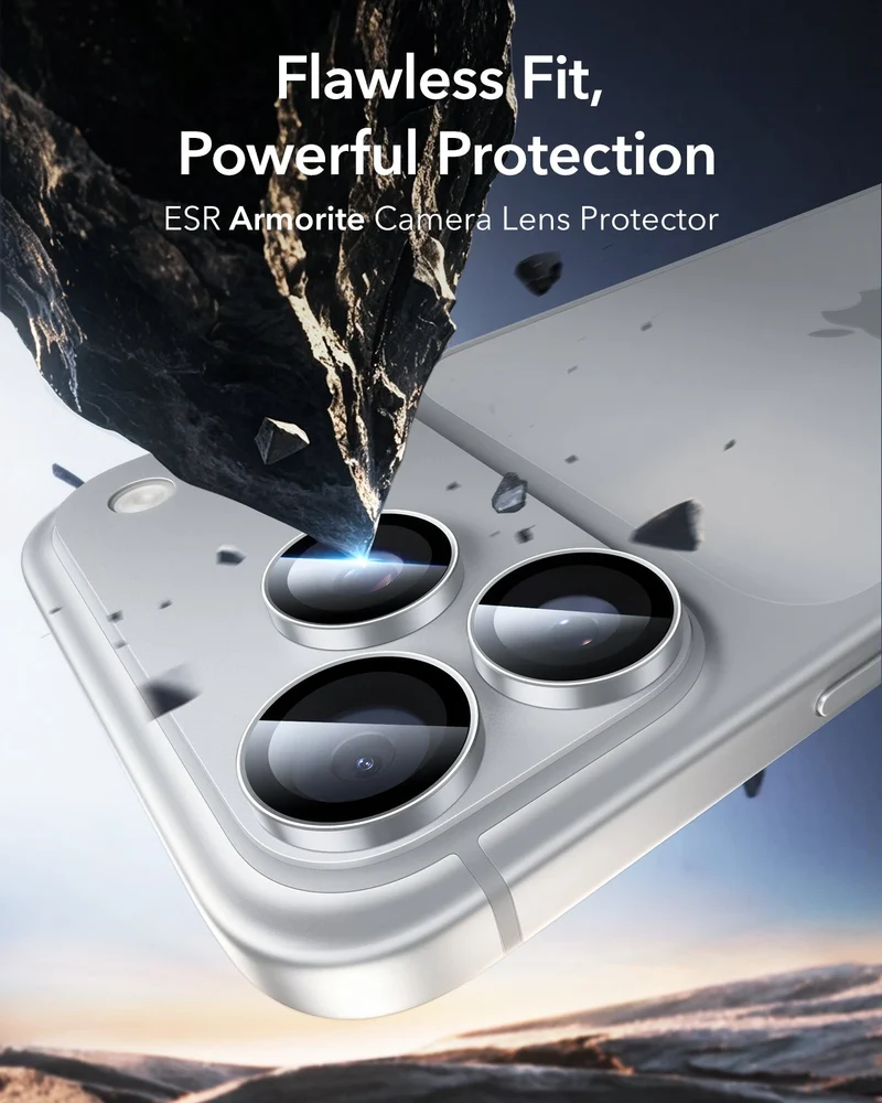 iPhone 18 Pro/Pro Max Armorite® Camera Lens Protector - Silver