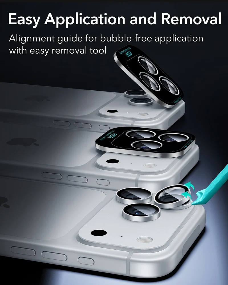 iPhone 18 Pro/Pro Max Armorite® Camera Lens Protector - Silver