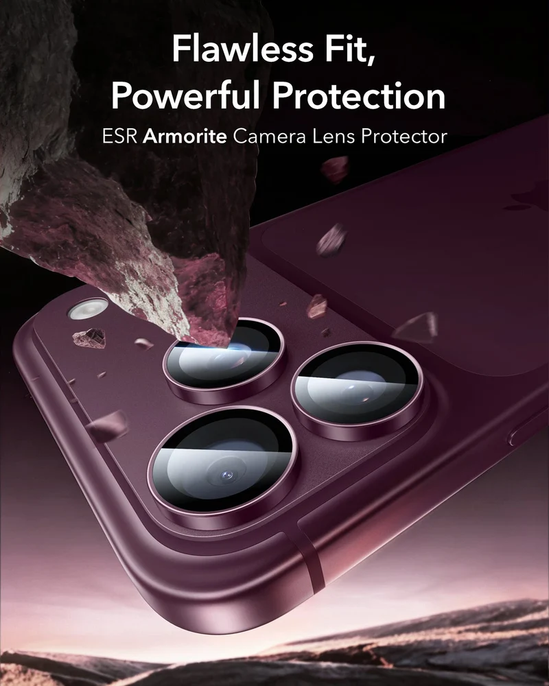 iPhone 18 Pro/Pro Max Armorite® Camera Lens Protector - Deep Burgundy