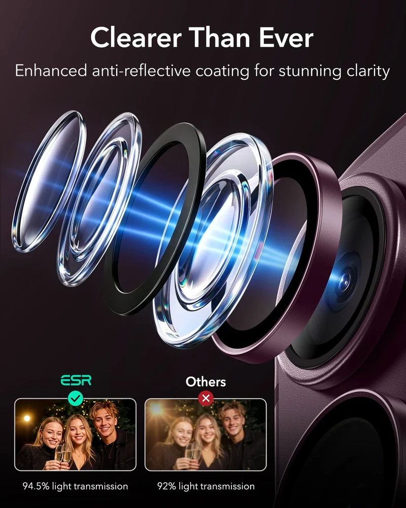 iPhone 18 Pro/Pro Max Armorite® Camera Lens Protector - Deep Burgundy
