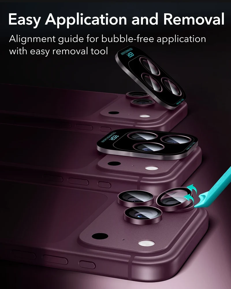 iPhone 18 Pro/Pro Max Armorite® Camera Lens Protector - Deep Burgundy