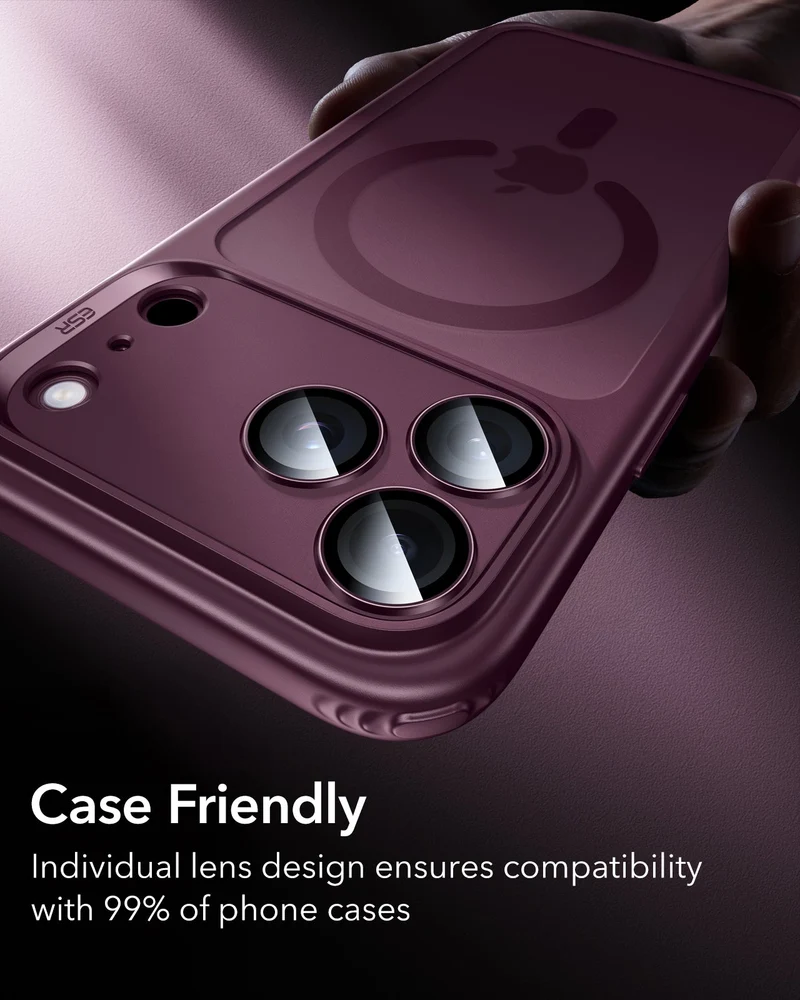 iPhone 18 Pro/Pro Max Armorite® Camera Lens Protector - Deep Burgundy