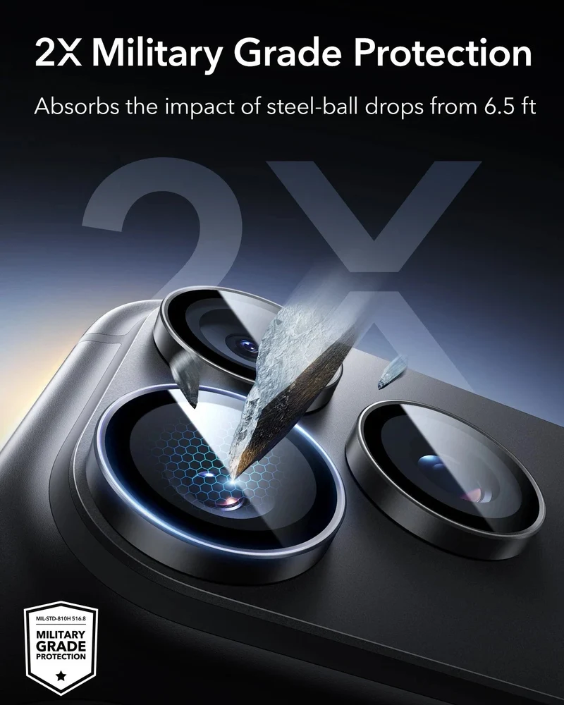 iPhone 18 Pro/Pro Max Armorite® Camera Lens Protector - Black
