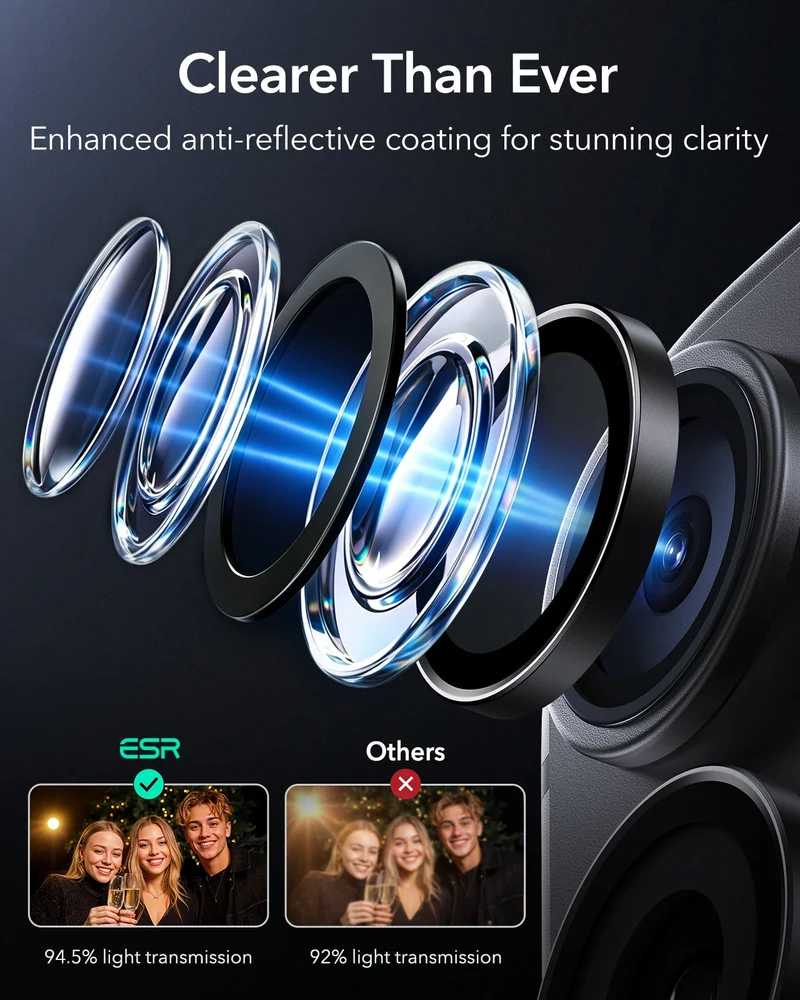 iPhone 18 Pro/Pro Max Armorite® Camera Lens Protector - Black