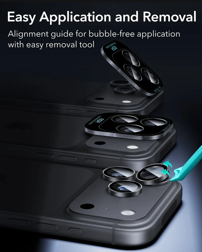 iPhone 18 Pro/Pro Max Armorite® Camera Lens Protector - Black