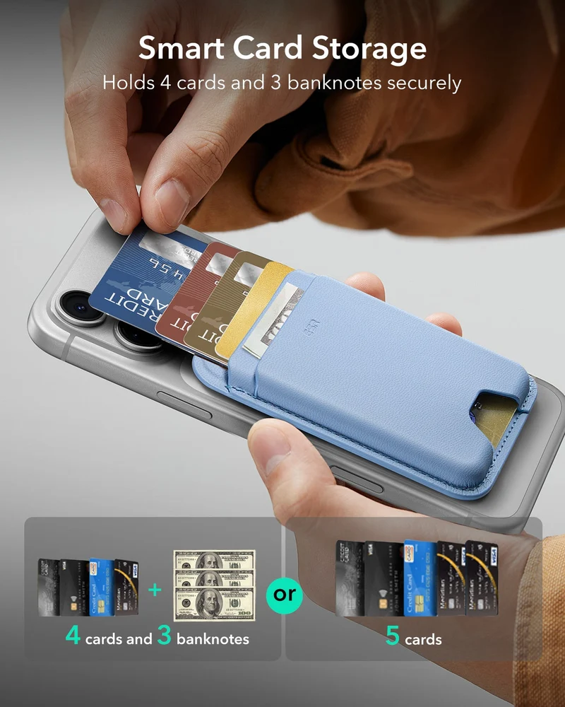 Magnetic Wallet Boost (HaloLock) - Glacier Blue