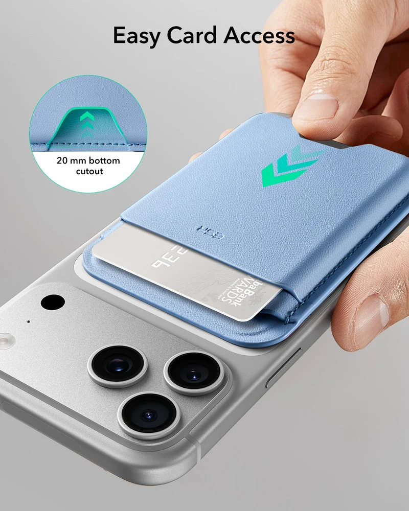 Magnetic Wallet Boost (HaloLock) - Glacier Blue