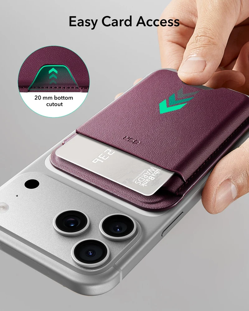 Magnetic Wallet Boost (HaloLock) - Burgundy