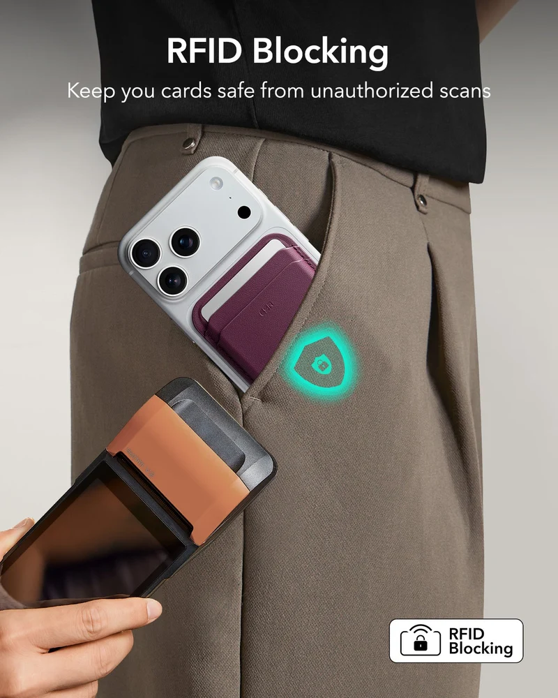 Magnetic Wallet Boost (HaloLock) - Burgundy