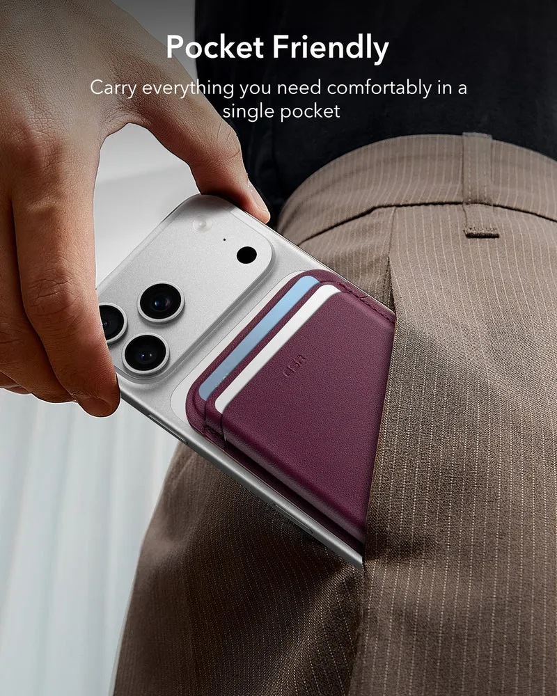 Magnetic Wallet Boost (HaloLock) - Burgundy