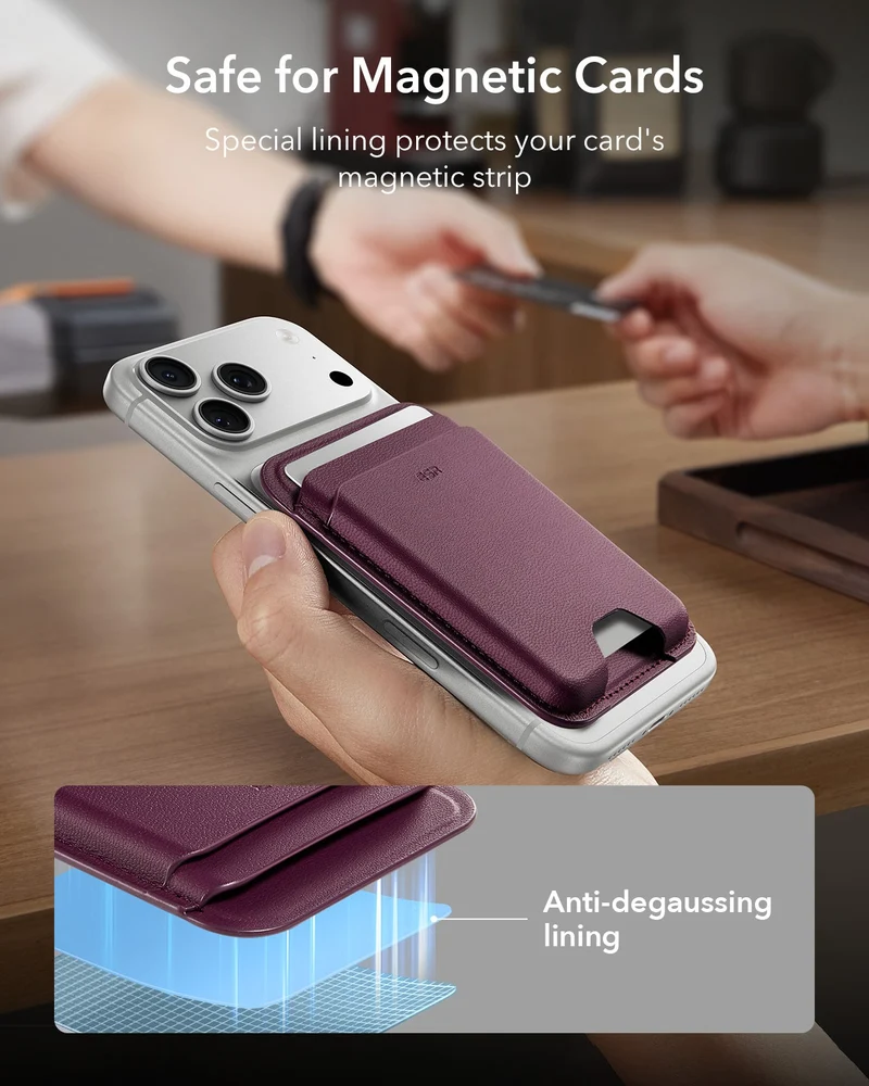 Magnetic Wallet Boost (HaloLock) - Burgundy