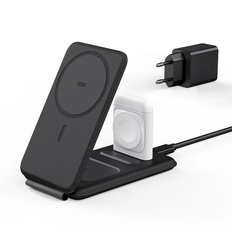 HaloLock™ 3-in-1 Travel Wireless Charging Set - White - AU Plug
