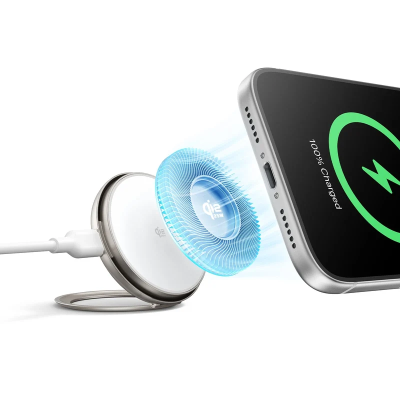 Cyclone 25W Magnetic Charging Pad with CryoBoost - Silver - 1 Set