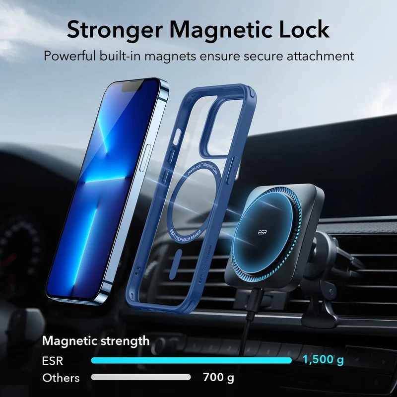 iPhone 13 Pro Max Classic Hybrid Case (HaloLock) - Clear Blue