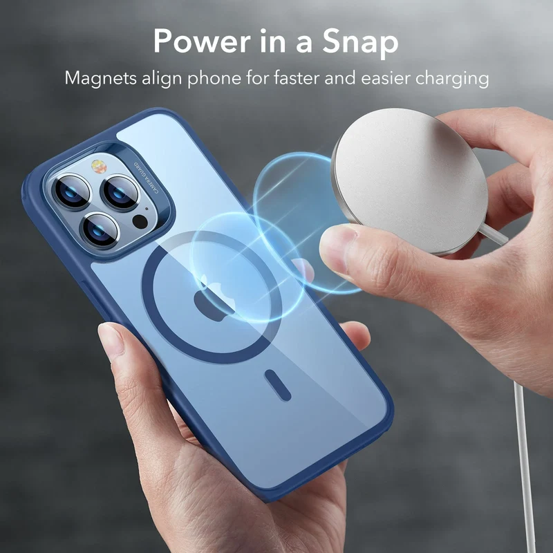 iPhone 13 Pro Max Classic Hybrid Case (HaloLock) - Clear Blue