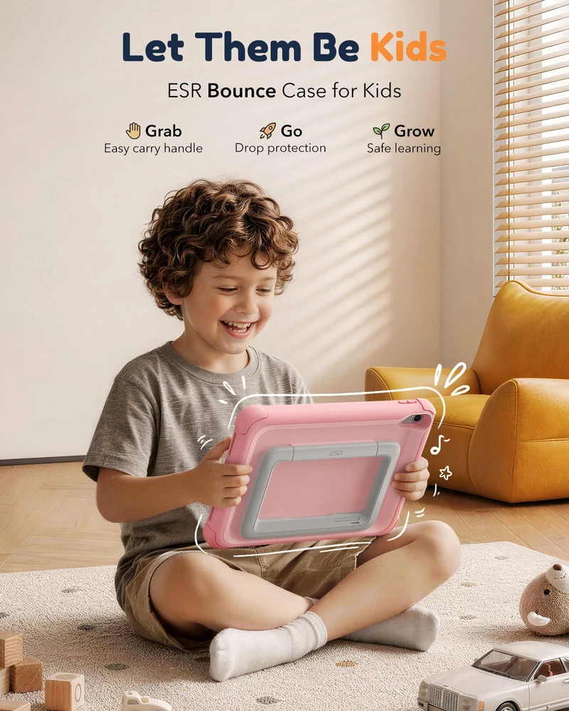 iPad 11" (A16) 2025 Bounce Case for Kids - Pink