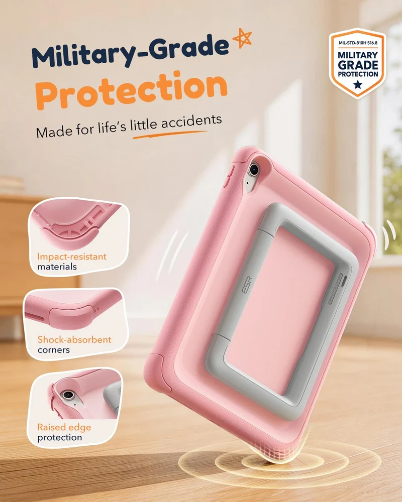 iPad 11" (A16) 2025 Bounce Case for Kids - Pink