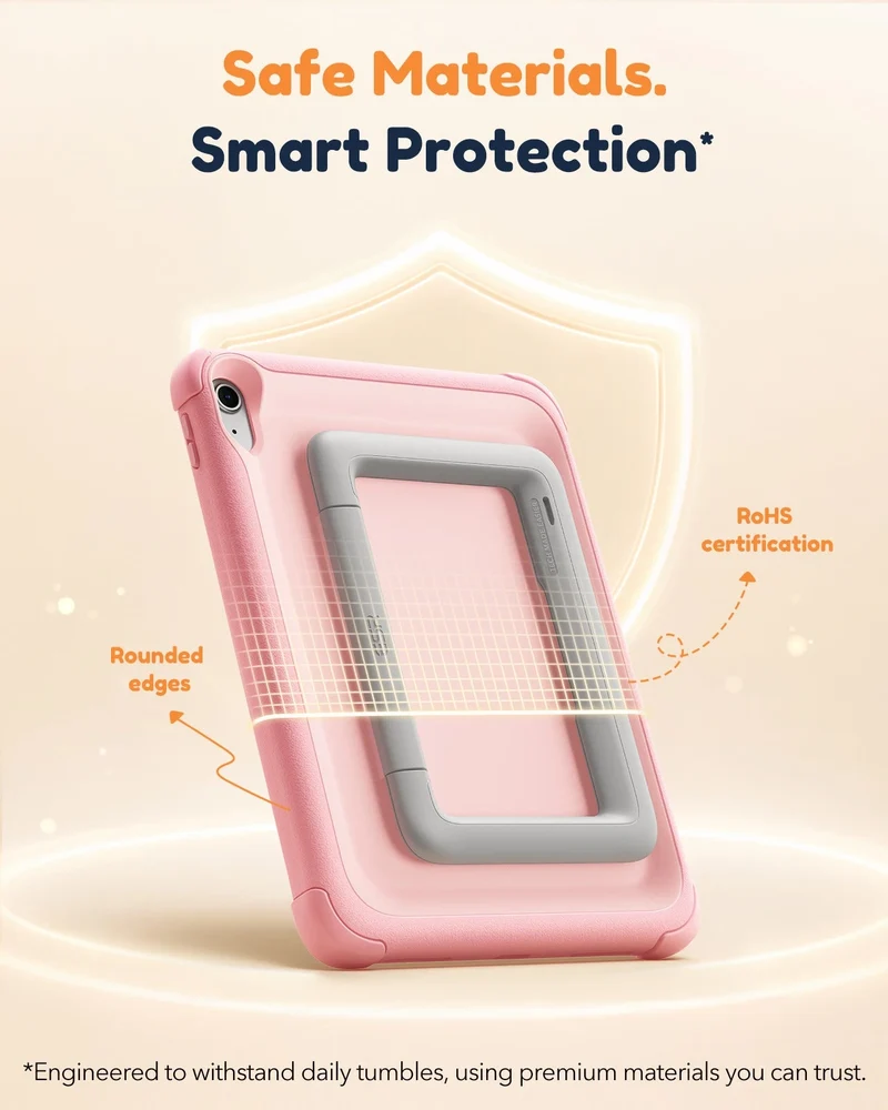iPad 11" (A16) 2025 Bounce Case for Kids - Pink