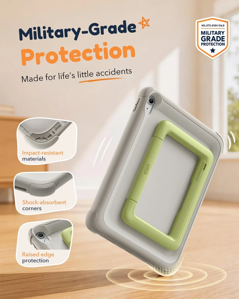 iPad 11" (A16) 2025 Kids Protection Bundle - Gray
