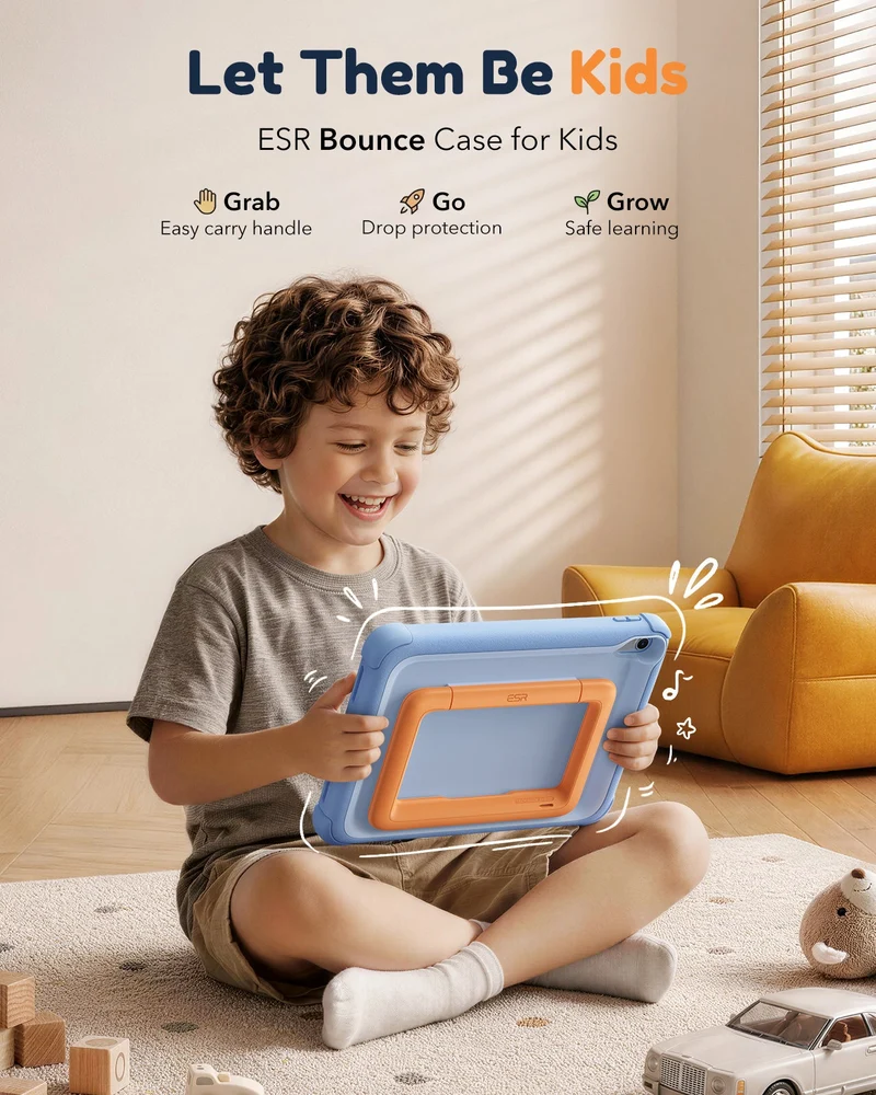 iPad 11" (A16) 2025 Kids Write & Protect Bundle - Sky Blue