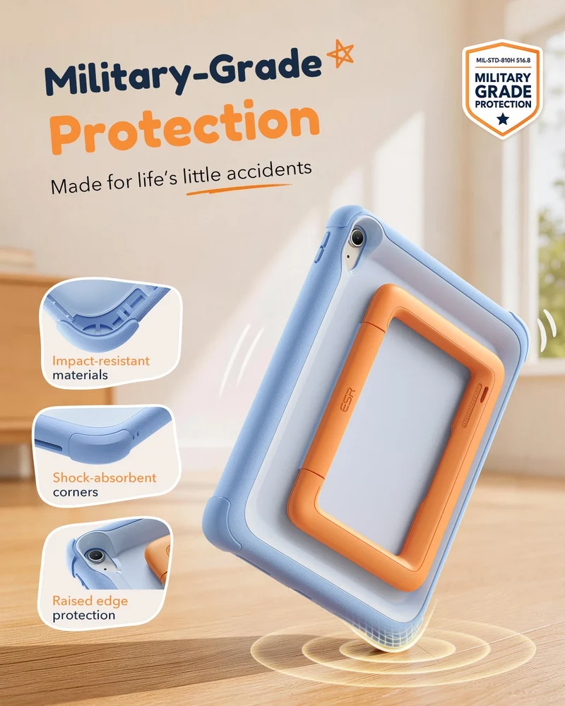 iPad 11" (A16) 2025 Kids Write & Protect Bundle - Sky Blue