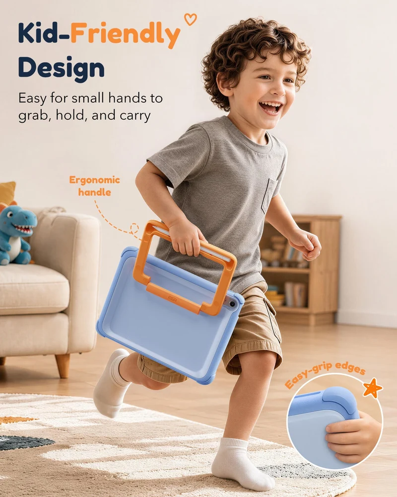 iPad 11" (A16) 2025 Kids Write & Protect Bundle - Sky Blue