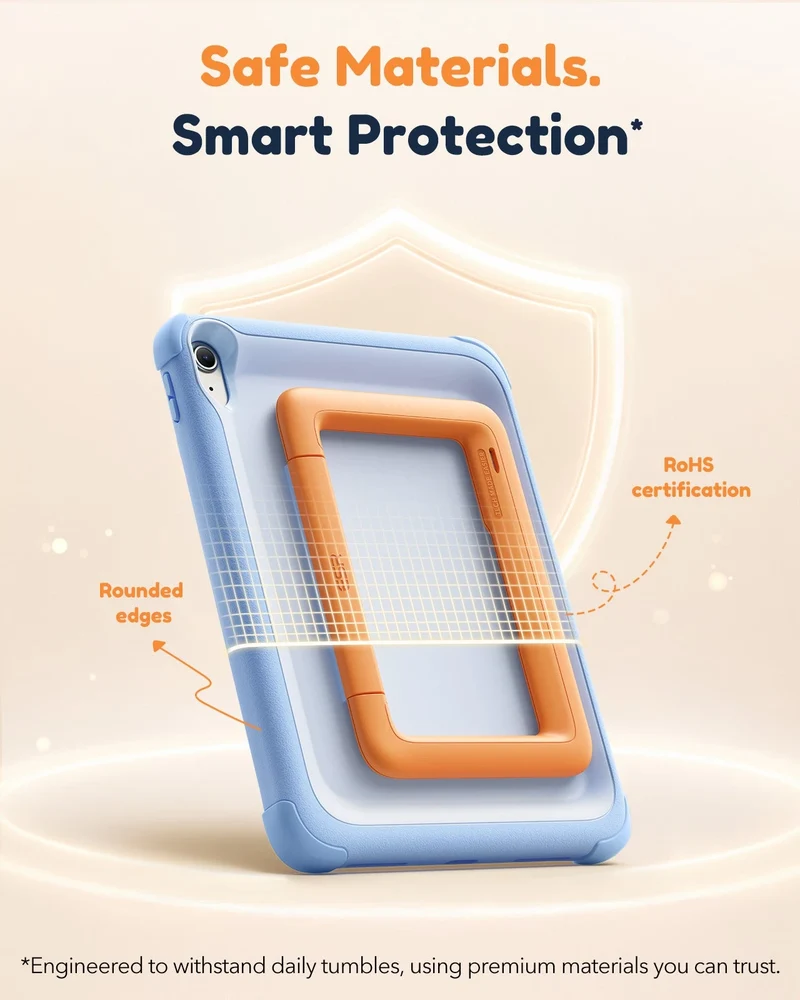 iPad 11" (A16) 2025 Kids Write & Protect Bundle - Sky Blue