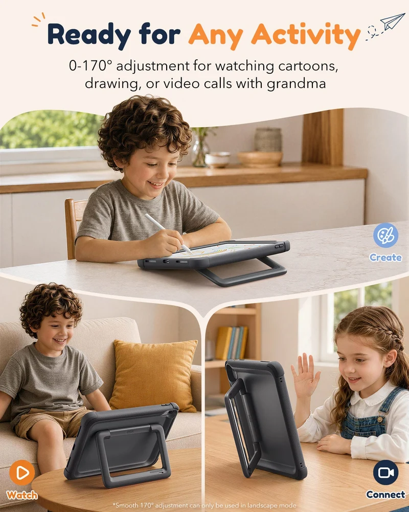 iPad 11" (A16) 2025 Kids All-in-One Bundle - Black
