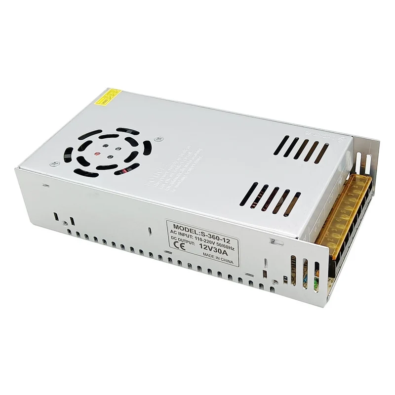 CC 12V 30A 360W Alimentation à découpage régulée pour vérins électriques (Modèle 0010129)