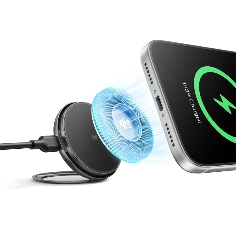 Cyclone 25W Magnetic Charging Pad with CryoBoost - Black - 1 Set