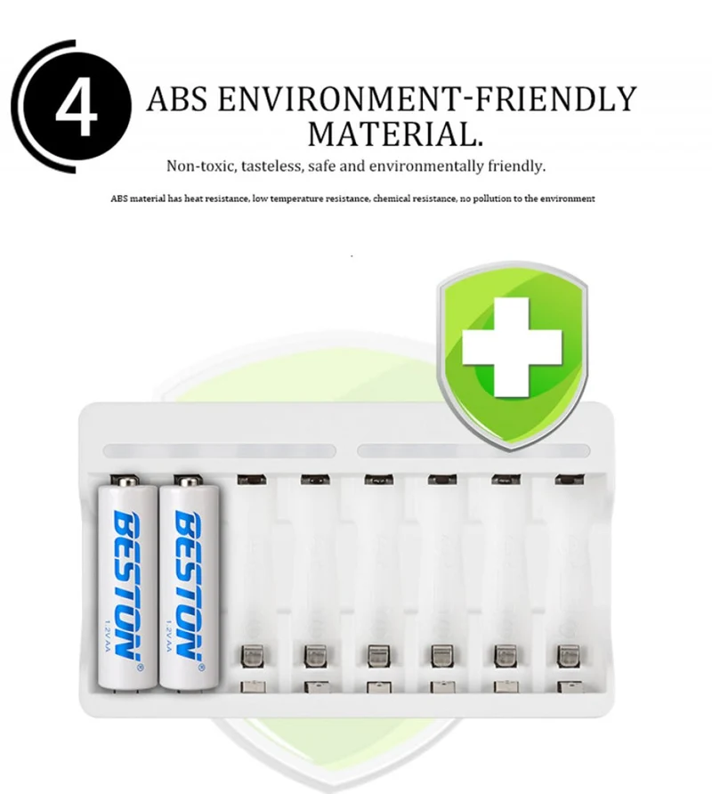 8 Channel Smart Fast AA AAA Rechargeable Charger USB Charger Beston C9010