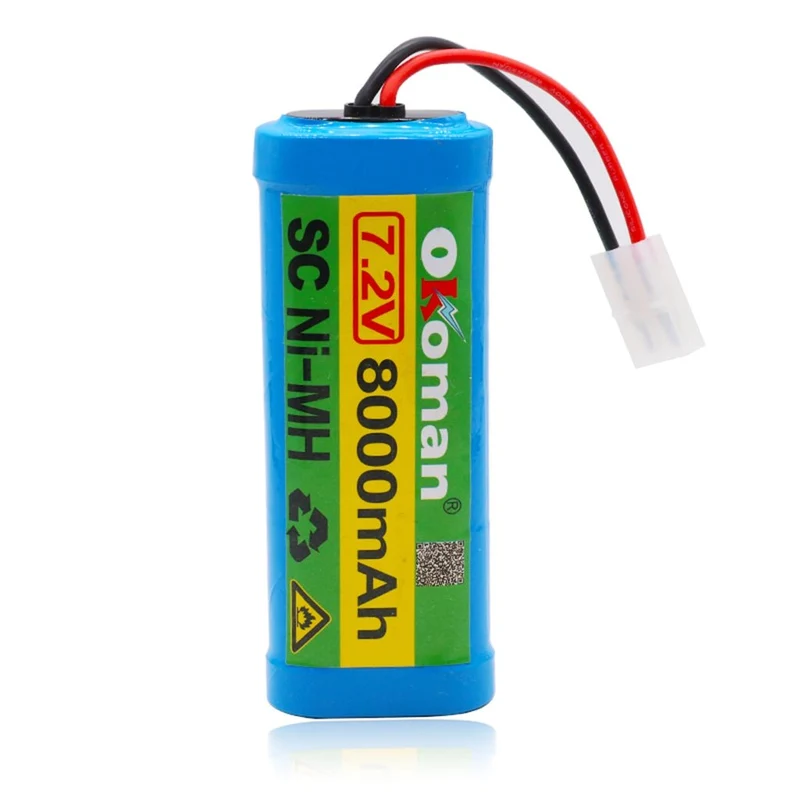 7.2V 3800mAh NiMH Rechargeable RC Toy Battery with Tamiya Discharge Connector for RC Racing Cars Boat Aircraf