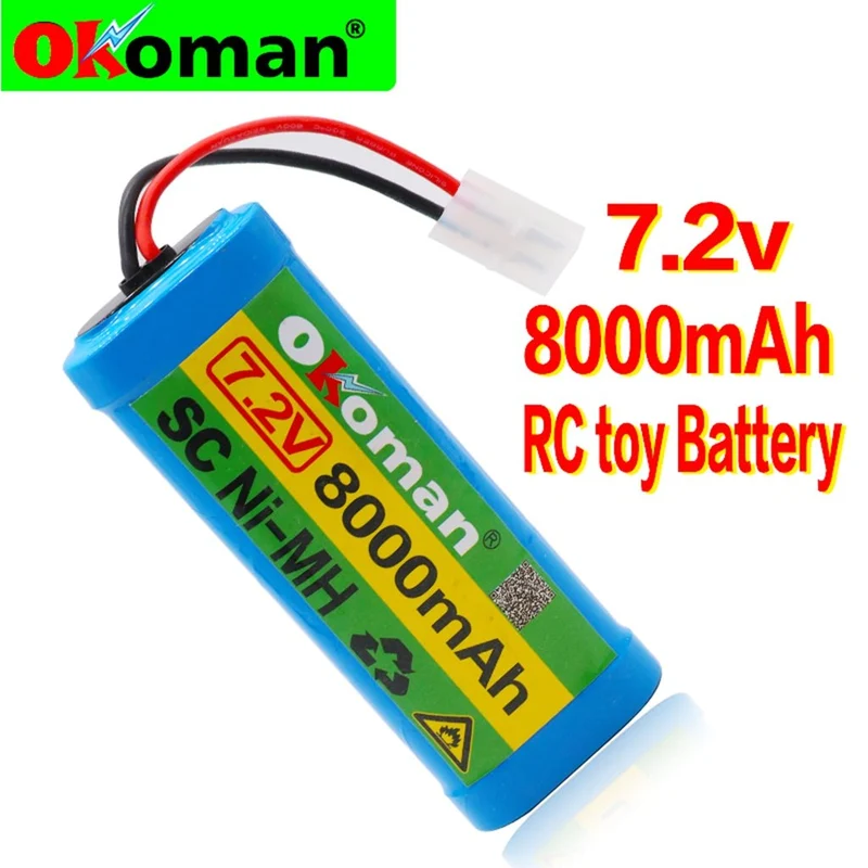 7.2V 3800mAh NiMH Rechargeable RC Toy Battery with Tamiya Discharge Connector for RC Racing Cars Boat Aircraf