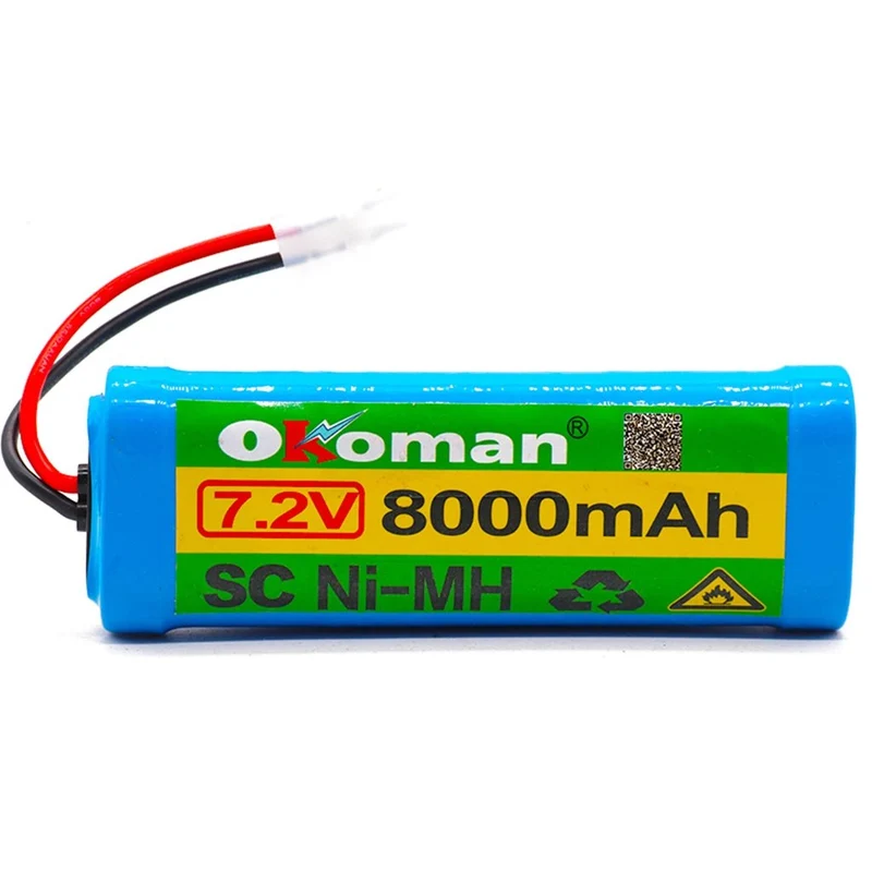 7.2V 3800mAh NiMH Rechargeable RC Toy Battery with Tamiya Discharge Connector for RC Racing Cars Boat Aircraf