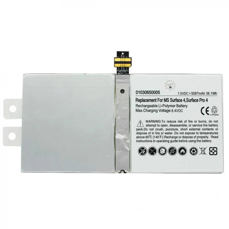 7.5V Battery for Microsoft Surface 4, Surface Pro 4, 1724 Battery Dynr01, G3hta027h