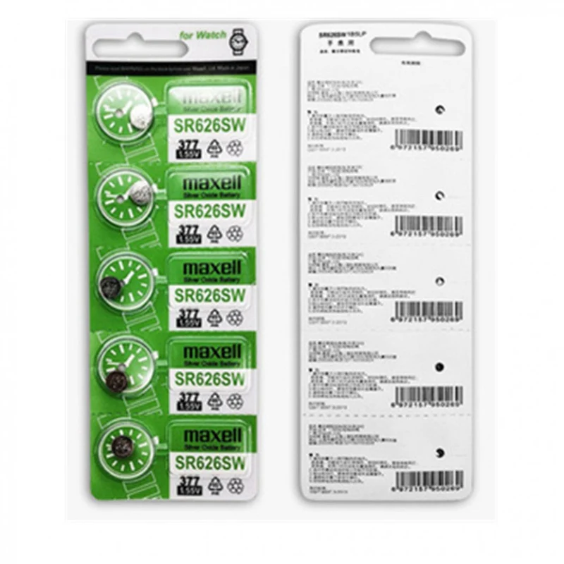 10 Pieces 1.55V 140mAh Button Battery 377 SR626SW SR626 AG4 Watch Battery