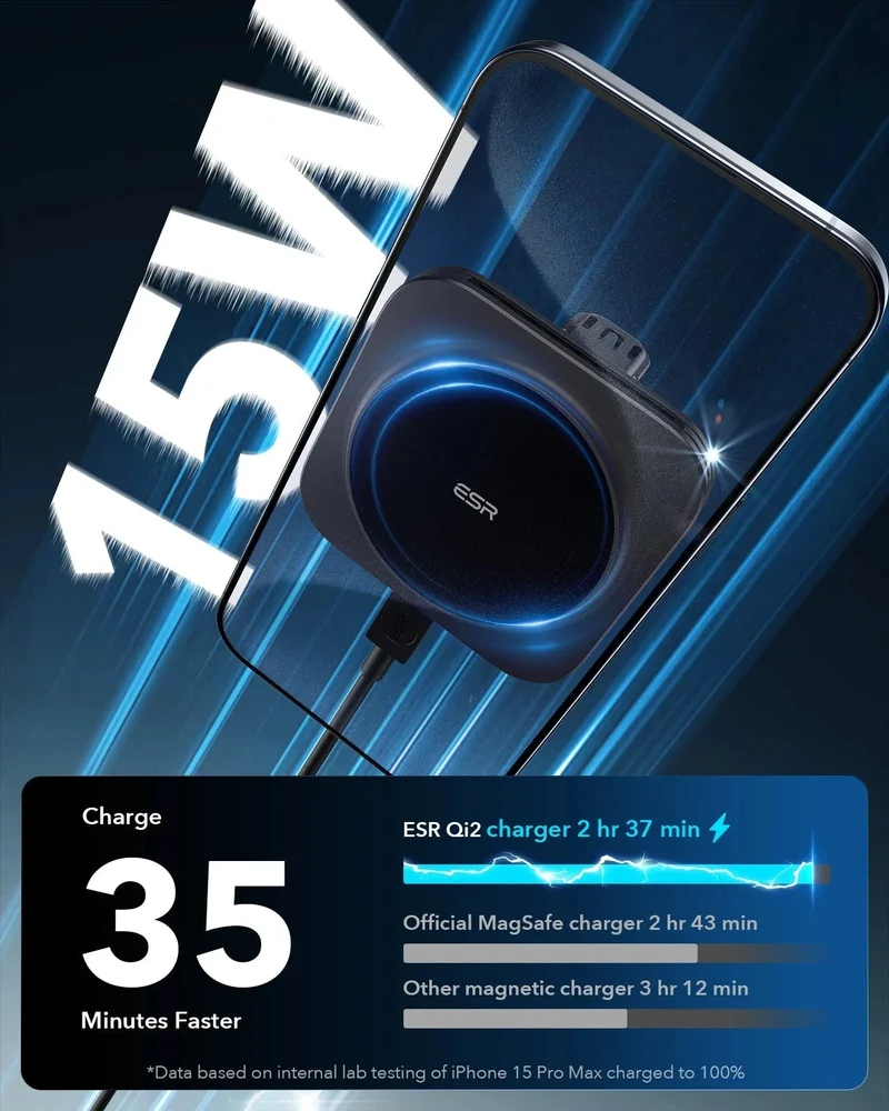15W Magnetic Wireless Car Charger(Halolock) - Black