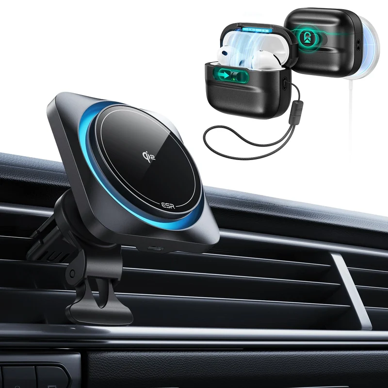 15W CryoBoost Car Charger and AirPods Pro 3 Pulse FlickLock Case Bundle-Black
