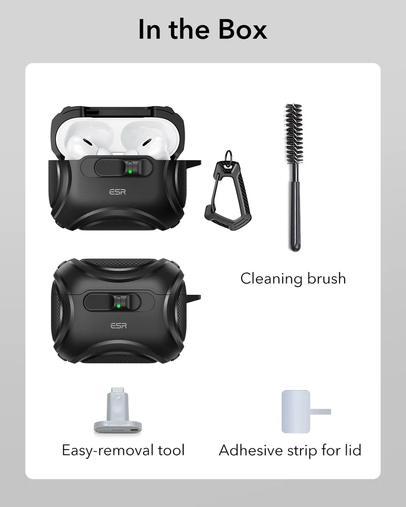 AirPods Pro 3 Cyber FlickLock Magnetic Case - Black