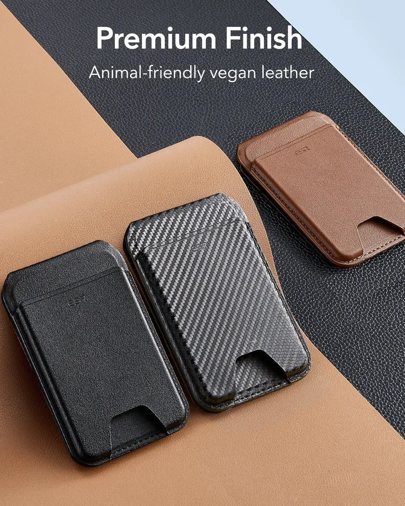 Magnetic Wireless Car Charger and Geo Wallet Stand Bundle-Black