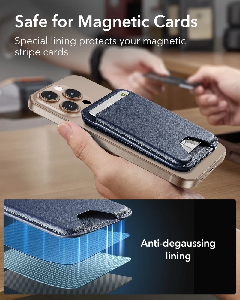 Magnetic Wireless Car Charger and Geo Wallet Stand Bundle-Black