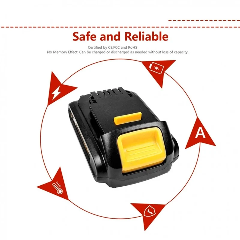 18/20V 3.0AH Li-ion DCB200 Battery for Dewalt DCB205 DCB206 DCB204 DCB203 DCB182 DCB180 DCB230 DCD