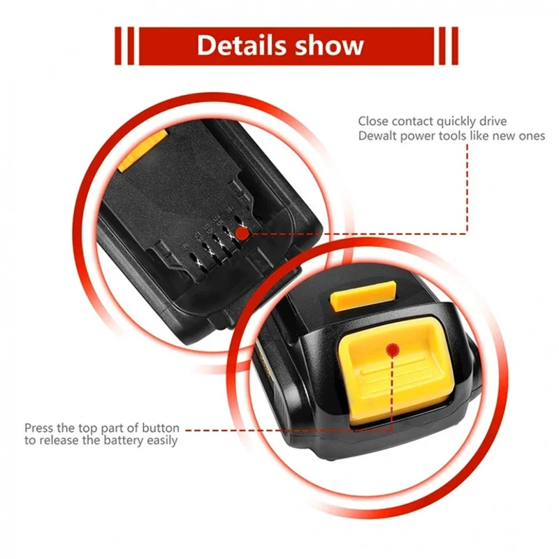 18/20V 3.0AH Li-ion DCB200 Battery for Dewalt DCB205 DCB206 DCB204 DCB203 DCB182 DCB180 DCB230 DCD